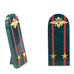 Сувенир Погон МВД из натурального камня змеевик Souvenir Epaulets варинант исполнения - 6 | Loft Concept в Ульяновске