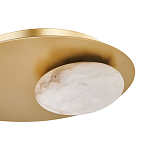 Бра с овальным основанием золотого цвета  и плафоном из алебастра Shaw Lighting варинант исполнения - 2 | Loft Concept в Ульяновске