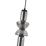 Подвесной светильник из дымчатого стекла цилиндрической формы с чёрным металлическим основанием Hiding secrets варинант исполнения - 3 | Loft Concept в Ульяновске