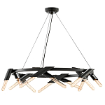 Люстра круглая с трубчатыми лампочками Vanguard Circle варинант исполнения - 1 | Loft Concept в Ульяновске