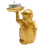 Подсвечник золотая обезьяна с блюдцем Golden Monkey варинант исполнения - 3 | Loft Concept в Ульяновске