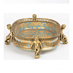 Чаша с орнаментом на ножках в виде бронзовых ангелов Eden Garden варинант исполнения - 3 | Loft Concept в Ульяновске