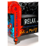 Кресло "Умный Умник" Rick and Morty graffiti chair натуральная кожа  варинант исполнения - 9 | Loft Concept в Ульяновске