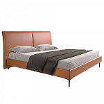 Кровать двуспальная коричневая из экокожи Modern Look варинант исполнения - 1 | Loft Concept в Ульяновске