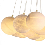 Люстра подвесная круглая с сферическими плафонами из натурального камня Glowing Spheres варинант исполнения - 5 | Loft Concept в Ульяновске