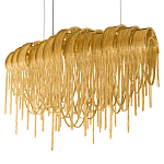 Люстра подвесная с металлическими цепочками и изогнутыми металлическими дугами 72 см Atlantis Chain варинант исполнения - 18 | Loft Concept в Ульяновске