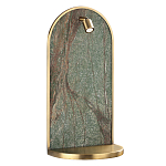 Настенный светильник зеленого цвета с бронзовой рамкой овальной формы с полкой Herbarium  варинант исполнения - 3 | Loft Concept в Ульяновске