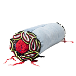 Подушка из джинсовой одежды и вязания Heart&Brain 2 варинант исполнения - 2 | Loft Concept в Ульяновске