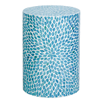 Столик с инкрустацией с перламутровым узором Flower Blue варинант исполнения - 1 | Loft Concept в Ульяновске