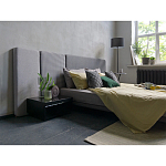 Кровать с большим мягким изголовьем Unity Grey Bed варинант исполнения - 2 | Loft Concept в Ульяновске