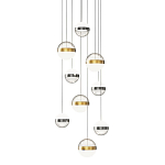 Люстра каскадная с 9-ю подвесами бронза и никель Peggy Futura lamp варинант исполнения - 1 | Loft Concept в Ульяновске