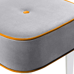 Квадратный мягкий пуф на белых ножках Winton Pouf Square варинант исполнения - 12 | Loft Concept в Ульяновске