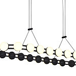 Люстра овальная с круглыми светодиодными источниками света Maxine Light варинант исполнения - 11 | Loft Concept в Ульяновске