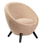 Кресло розовое с обивка из искусственного каракуля Iconic Creation варинант исполнения - 1 | Loft Concept в Ульяновске