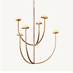 Люстрас 6-ю мраморными плафонами в форме купола Light Warm Light варинант исполнения - 5 | Loft Concept в Ульяновске