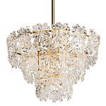 Люстра многоярусная с объемными прозрачными цветами Hanging Flowers варинант исполнения - 1 | Loft Concept в Ульяновске