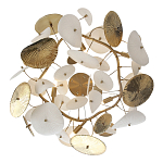 Люстра с белыми и золотистыми цветами Dahlia Flowers Lamp варинант исполнения - 4 | Loft Concept в Ульяновске