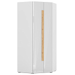 Шкаф угловой с белым глянцевым фасадом Grace of Furniture варинант исполнения - 1 | Loft Concept в Ульяновске