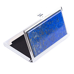 Визитница карманная металлическая с накладкой из натурального камня Лазурит Stone Business Card Holders  варинант исполнения - 2 | Loft Concept в Ульяновске