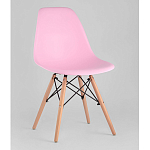Пластиковый стул на ножках из массива бука Eames Pink варинант исполнения - 1 | Loft Concept в Ульяновске