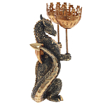 Подсвечник в виде дракона Dragon candlestick Gold Green варинант исполнения - 1 | Loft Concept в Ульяновске