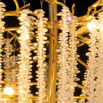 Люстра многоярусная с каркасом из металла и прозрачными подвесками FAIRYTREE Light варинант исполнения - 5 | Loft Concept в Ульяновске