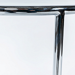 Приставной столик на серебристом основании с столешницей из стекла Noir варинант исполнения - 3 | Loft Concept в Ульяновске