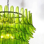 Люстра из семи ярусов зеленого стекла Independence варинант исполнения - 3 | Loft Concept в Ульяновске