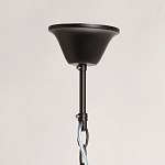 Люстра круглая из матового черного металла с подвесками из прозрачных стеклянных трубок Noir Tubes варинант исполнения - 11 | Loft Concept в Ульяновске