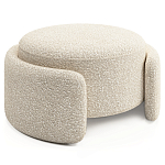 Круглая Оттоманка Alice ткань букле варинант исполнения - 1 | Loft Concept в Ульяновске