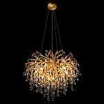 Люстра подвесная с прозрачными стеклянными подвесками в форме капель Диаметр 60 см Droplet Chandelier варинант исполнения - 5 | Loft Concept в Ульяновске