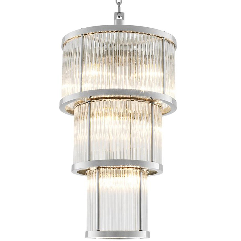 Люстра Chandelier Avery Nickel Никель Прозрачное Стекло в Ульяновске | Loft Concept 