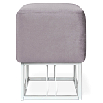 Пуф квадратный фиолетовый велюр на белом металлическом основании Celeste Purple варинант исполнения - 2 | Loft Concept в Ульяновске