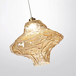 Подвесной светильник с плафоном из фактурного светло-янтарного стекла Light Ensemble варинант исполнения - 5 | Loft Concept в Ульяновске