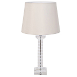 Настольная лампа с кремовым абажуром на фактурном стеклянном основании Source варинант исполнения - 1 | Loft Concept в Ульяновске