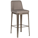 Стул барный светло-серый из экокожи Spectacular High Bar Stool варинант исполнения - 1 | Loft Concept в Ульяновске