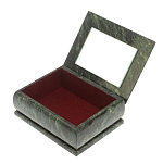 Шкатулка с зеркалом из натурального камня змеевик Stone Casket варинант исполнения - 4 | Loft Concept в Ульяновске