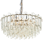 Круглая многоярусная люстра с хрустальным декором Cascade Waterfall Crystal Chandelier 12 варинант исполнения - 1 | Loft Concept в Ульяновске