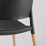 Пластиковый стул на ножках из массива бука Ferret Black 4 шт варинант исполнения - 6 | Loft Concept в Ульяновске