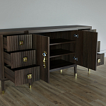 Большой Комод-буфет Elsa Dreams Walnut с ящиками варинант исполнения - 1 | Loft Concept в Ульяновске