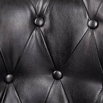 Кресло кожаное с мягкими подлокотниками на 4-х деревянных ножках Logan Leather Armchair black варинант исполнения - 5 | Loft Concept в Ульяновске