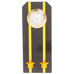 Часы подарочные настольные в виде погона ВМФ из натурального камня Змеевик Military Clock варинант исполнения - 4 | Loft Concept в Ульяновске