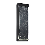 Настенный фонарь уличный прямоугольный черного цвета со стеклом с пузырьками Eurofase варинант исполнения - 2 | Loft Concept в Ульяновске