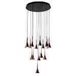 Люстра светодиодная с акриловыми конусообразными плафономи розовое золото Astra 60   варинант исполнения - 2 | Loft Concept в Ульяновске