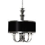 Люстра подвесная круглая с черным абажуром и чашей крепления в форме многогранника Natural Concepts варинант исполнения - 1 | Loft Concept в Ульяновске