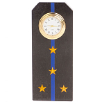 Часы погон подарочные настольные Авиация ВМФ из натурального камня Змеевик Military Clock варинант исполнения - 7 | Loft Concept в Ульяновске