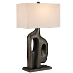 Настольная лампа с прямоугольным тканевым абажуром на фигурном каркасе Brutilist  варинант исполнения - 2 | Loft Concept в Ульяновске