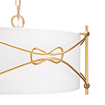 Люстра в форме цилиндра с белым тканевым абажуром Simple Knot варинант исполнения - 2 | Loft Concept в Ульяновске