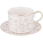Чайный сервиз из фарфора с цветочным принтом на 6 персон 14 предметов Floral Charm варинант исполнения - 1 | Loft Concept в Ульяновске