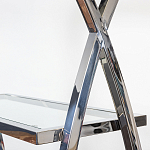 Металлический стеллаж со стеклянными полками Molecule варинант исполнения - 5 | Loft Concept в Ульяновске